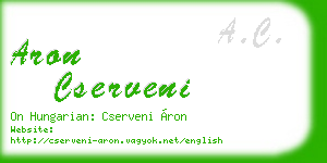 aron cserveni business card
